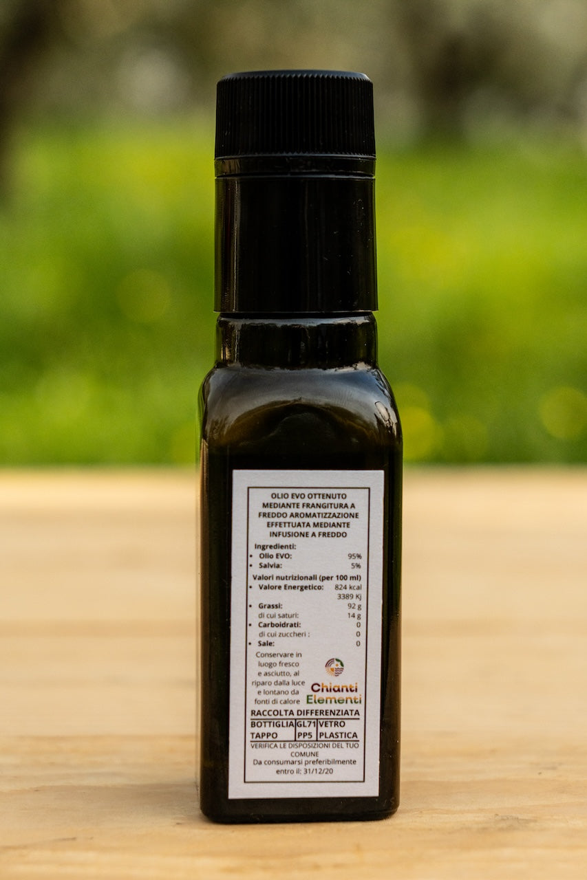 Olio Extra Vergine di Oliva Aromatizzato alla Salvia